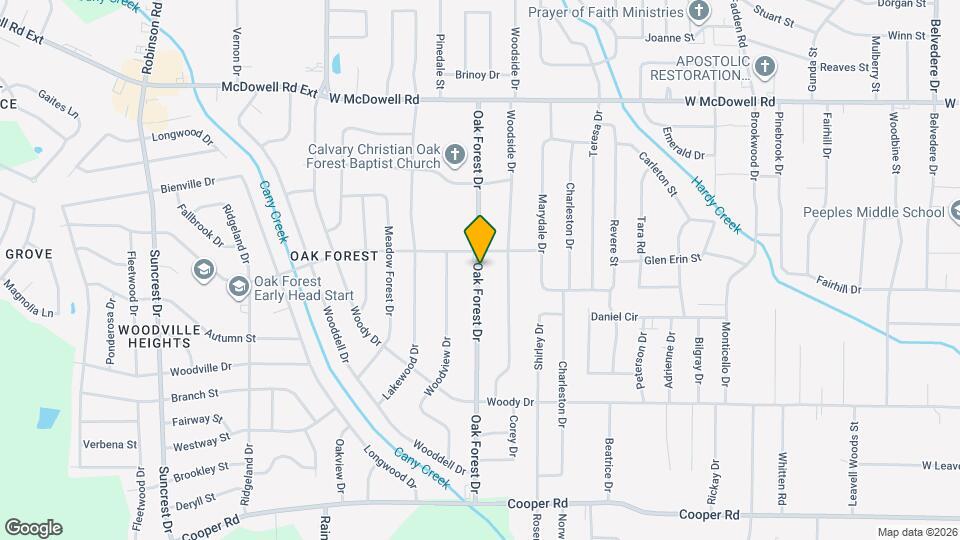 3018 Oak Forest Dr Map and Location Details