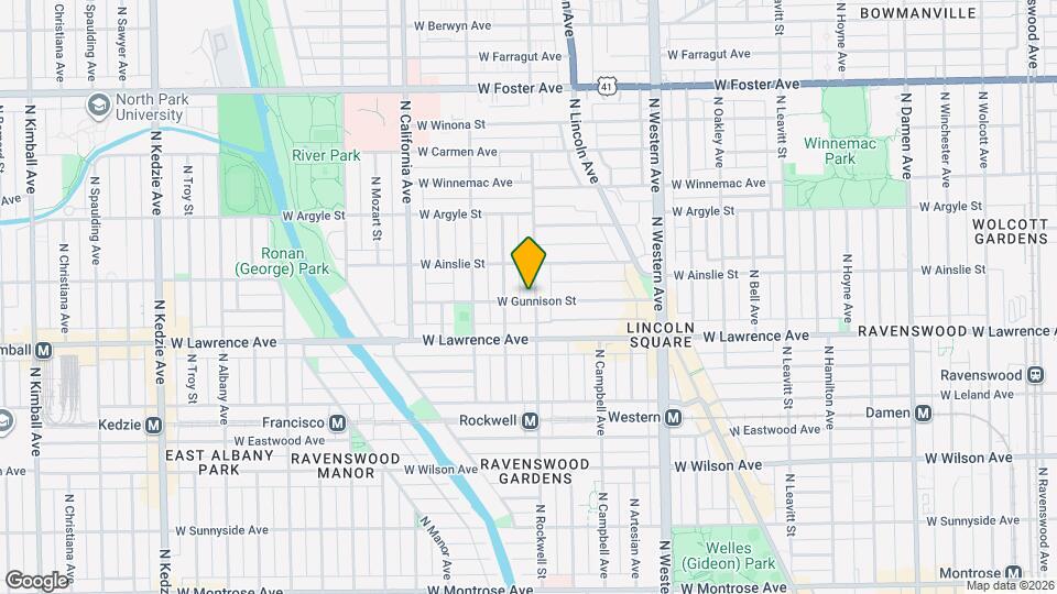 2606 W Gunnison St, Unit 3 Mapa y Detalles de la Ubicación