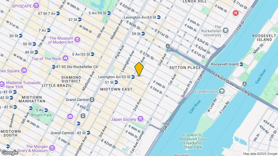 211 E 53rd St Map and Location Details