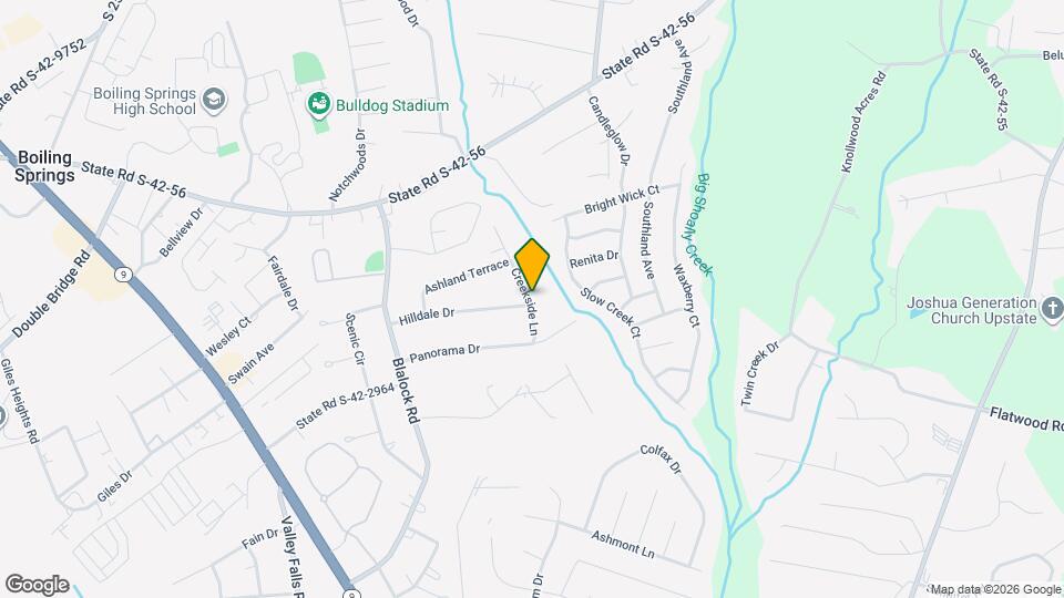 42 Creekside Ln Map and Location Details