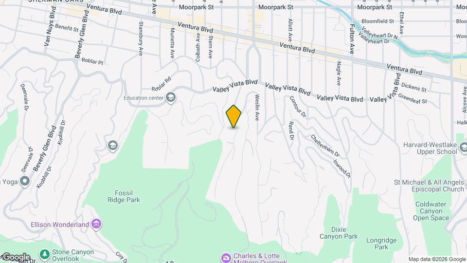 3915 Benedict Canyon Dr Map and Location Details