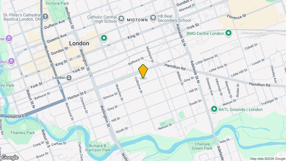 416 Simcoe St Map and Location Details