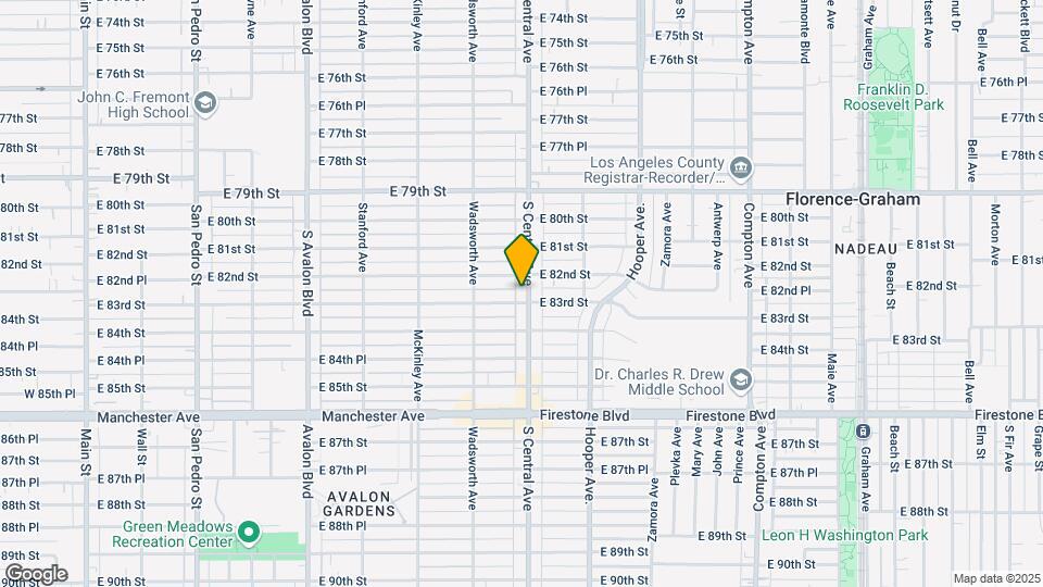 8219 S Central Ave Mapa y Detalles de la Ubicación