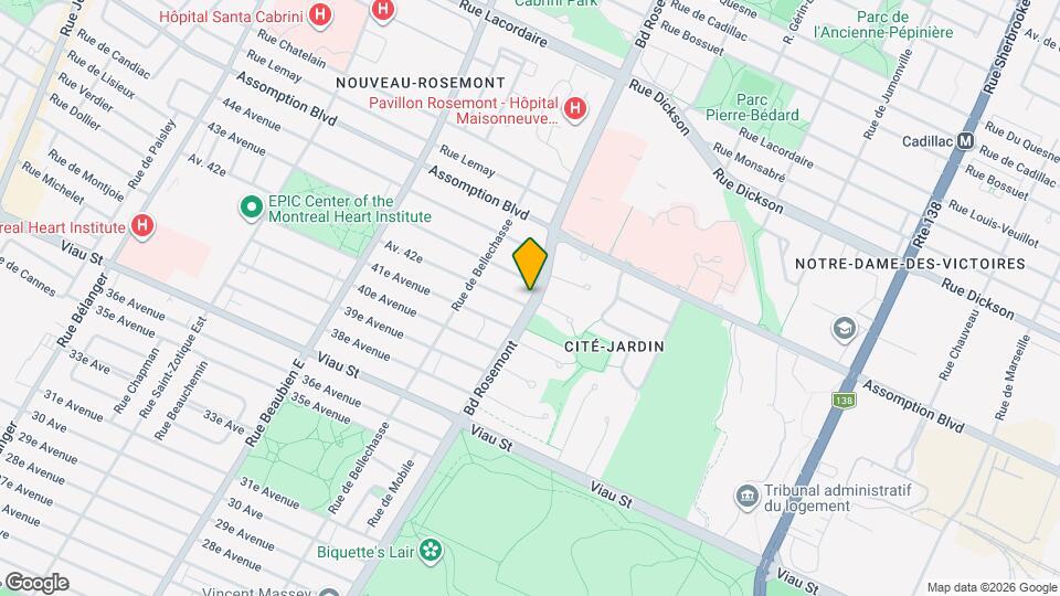 5261 Rosemont Boul Map and Location Details