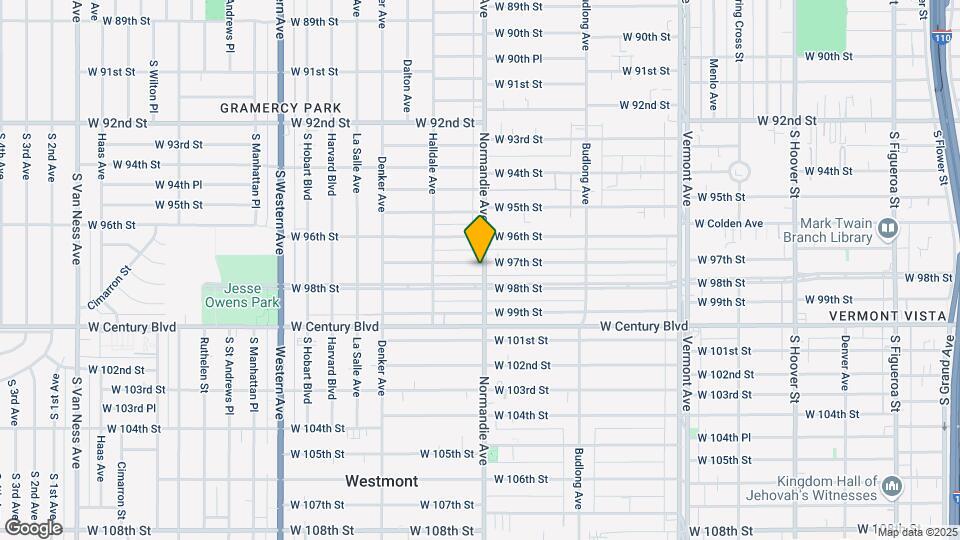 9705 S Normandie Ave Map and Location Details