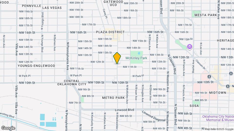 1217 N Blackwelder Ave Map and Location Details