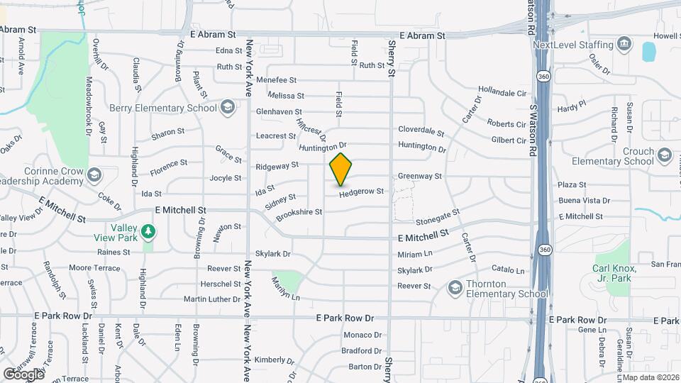 2107 Hedgerow St Map and Location Details