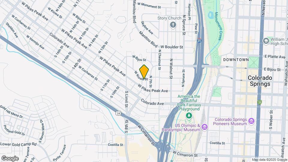 719 W Kiowa St, Unit 103 Map and Location Details