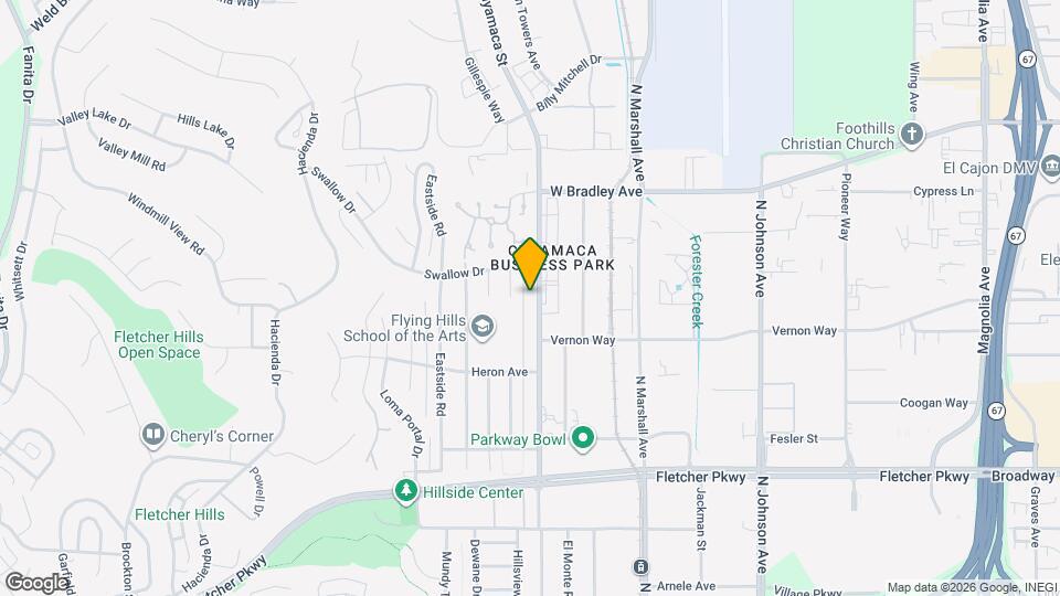 1344 Cuyamaca St, Unit 3 Map and Location Details