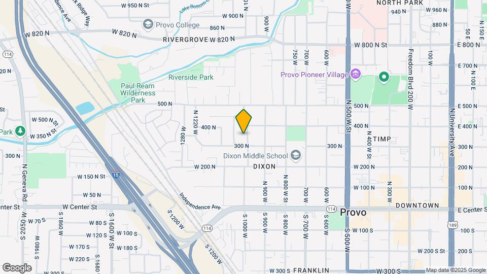 345 N 1000 W St Map and Location Details
