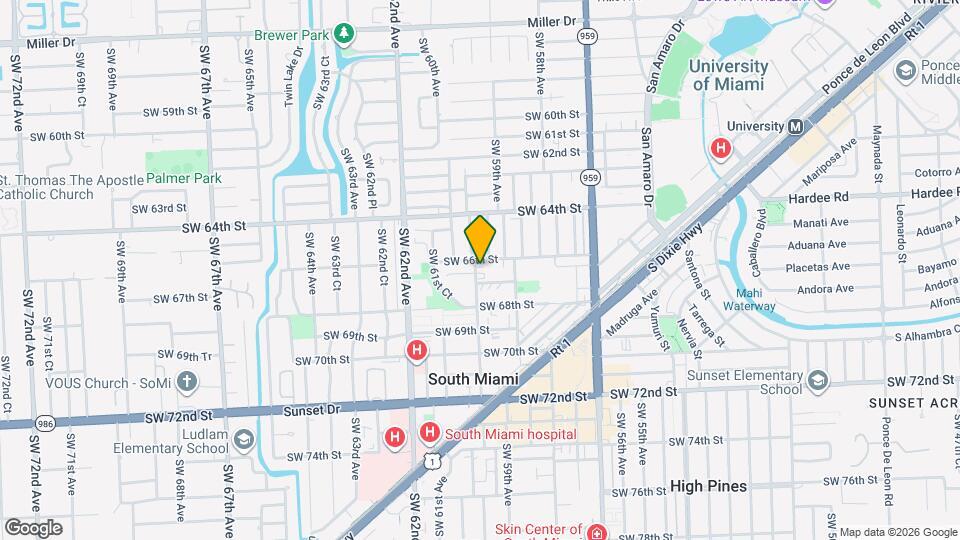 6647 SW 59th Pl Mapa y Detalles de la Ubicación