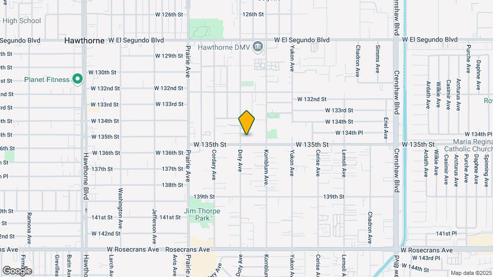 13434-13442 1/2 Doty Ave Map and Location Details