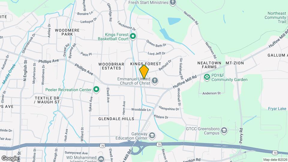 1404 Larchmont Dr Map and Location Details