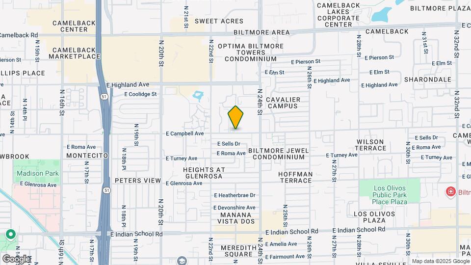 2300 E Campbell Ave Mapa y Detalles de la Ubicación