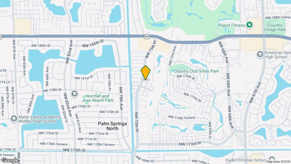 7479 NW 179th Terrace Map and Location Details