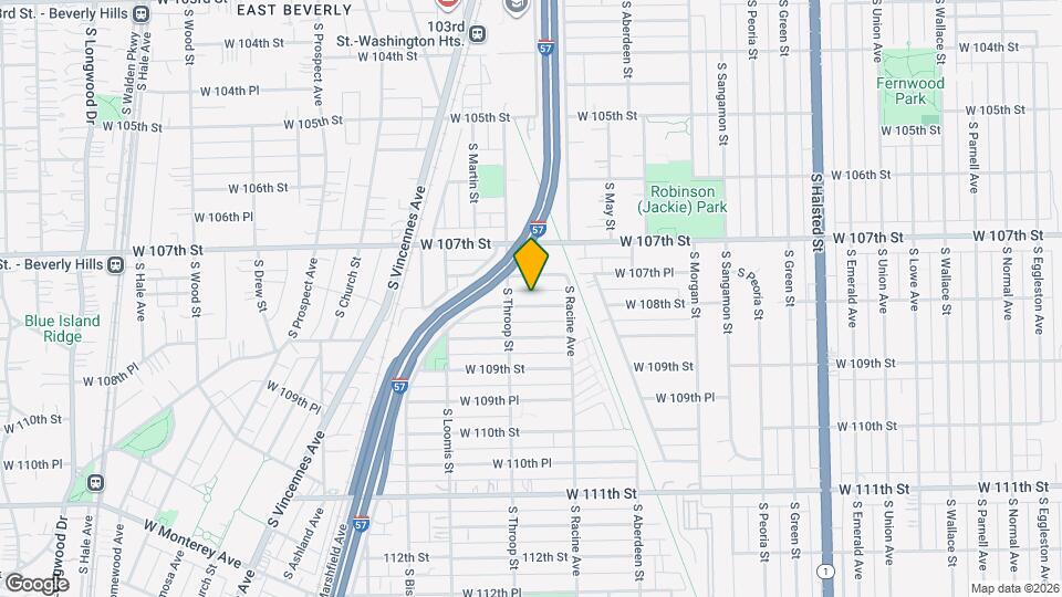 1238 W 108th St Map and Location Details