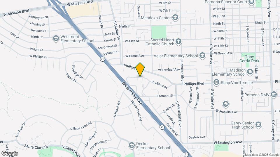 1390 Prospect Dr Mapa y Detalles de la Ubicación