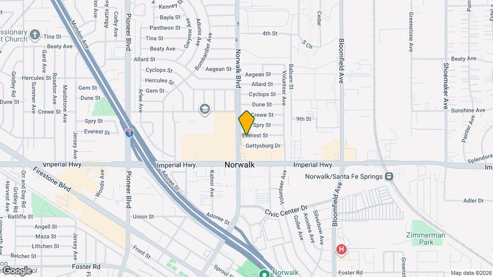 12212 Everest St Map and Location Details