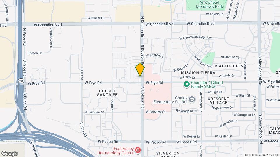 270 S Dobson Rd Map and Location Details