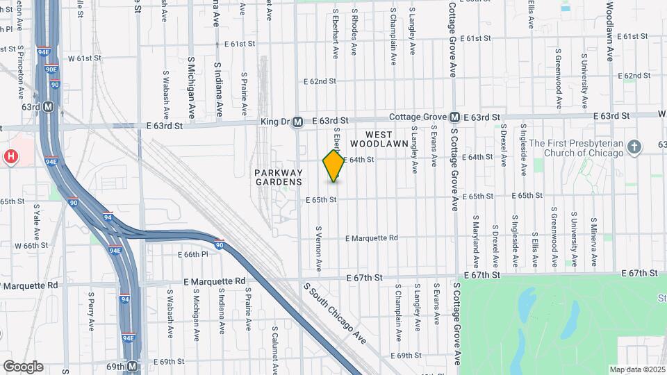 6444 S Eberhart Ave Map and Location Details