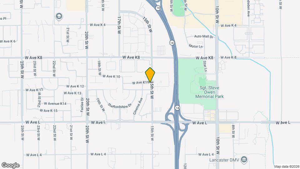 1504 W Ave K11 Map and Location Details