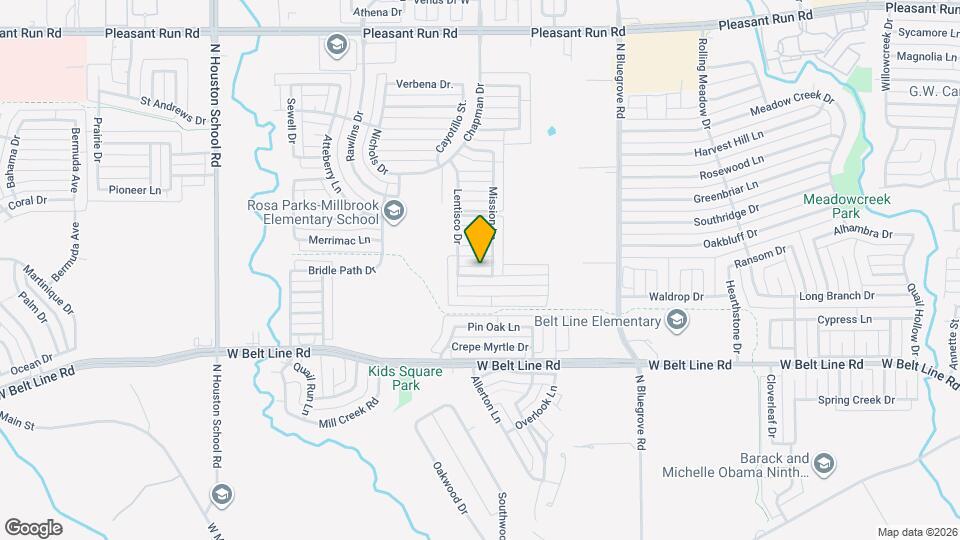 1925 Cross Oaks Dr Mapa y Detalles de la Ubicación