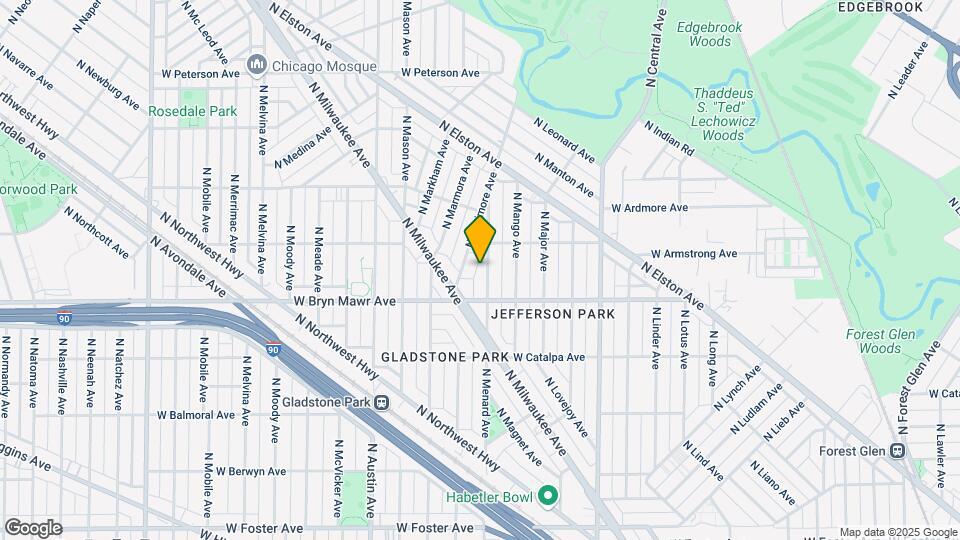 5634 N Menard Ave Map and Location Details