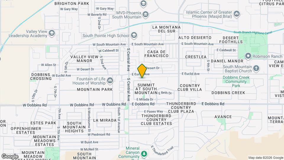 206 E Valley View Dr Map and Location Details