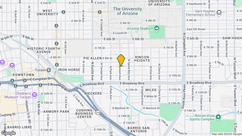 1100 E 9th St Map and Location Details