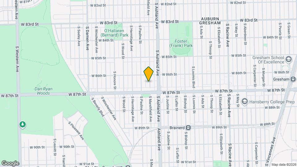 8628 S Marshfield Ave, Unit Mr Williams Map and Location Details