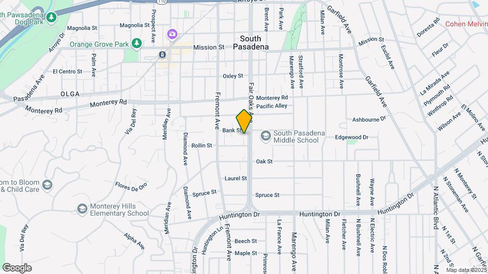 1411 Fair Oaks Ave Mapa y Detalles de la Ubicación