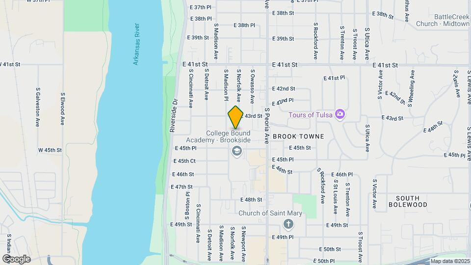 4334 S Norfolk Ave Map and Location Details