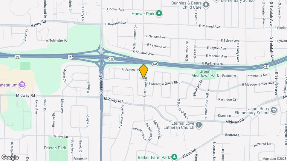 3239 S Hemlock Ln Map and Location Details