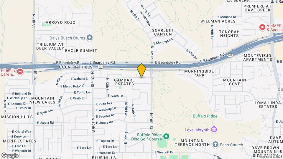 1505 E Wahalla Ln Map and Location Details