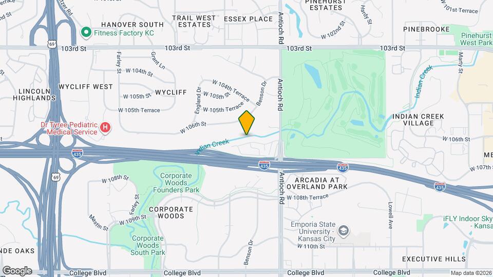 8822 W 106th Ter, Unit 8822 Map and Location Details