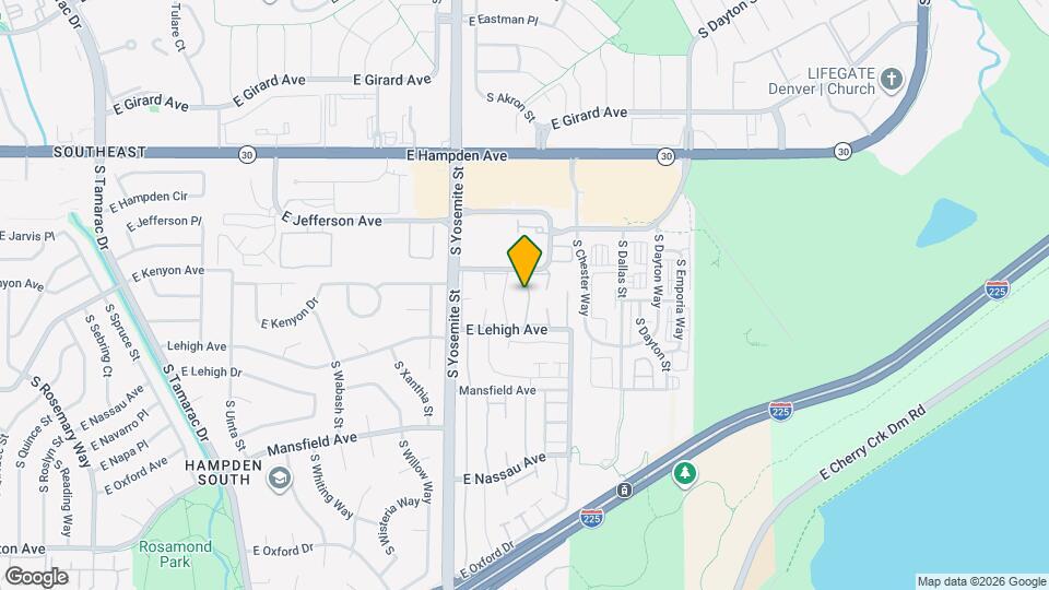 9255 E Lehigh Ave Map and Location Details