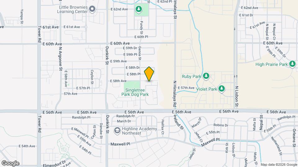 5755 N Genoa Way Map and Location Details