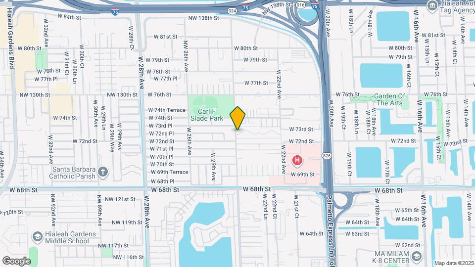 7279 W 24th Ave Map and Location Details