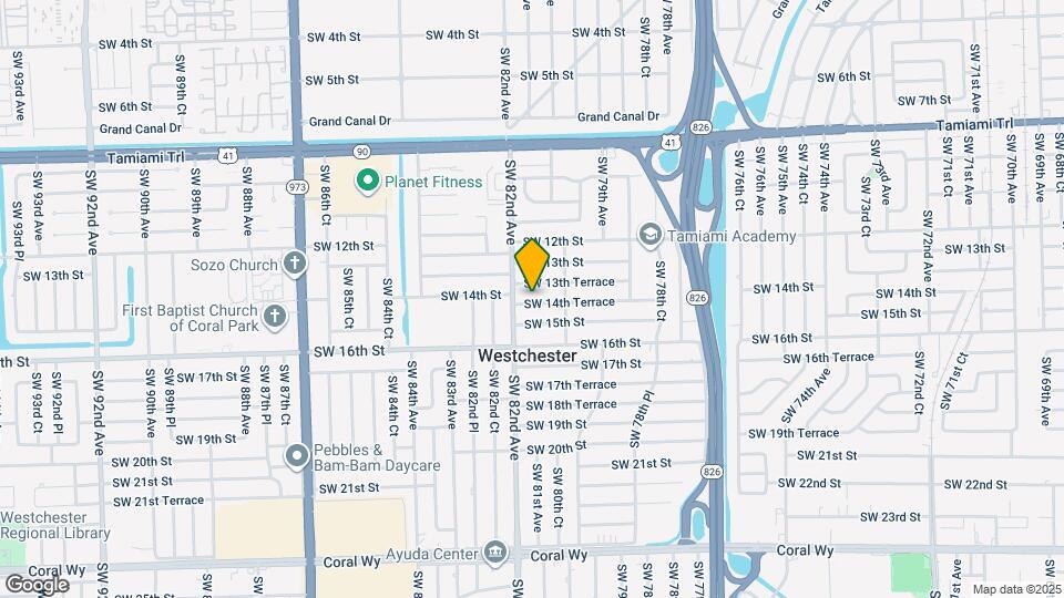 8115 SW 14th Terrace Map and Location Details