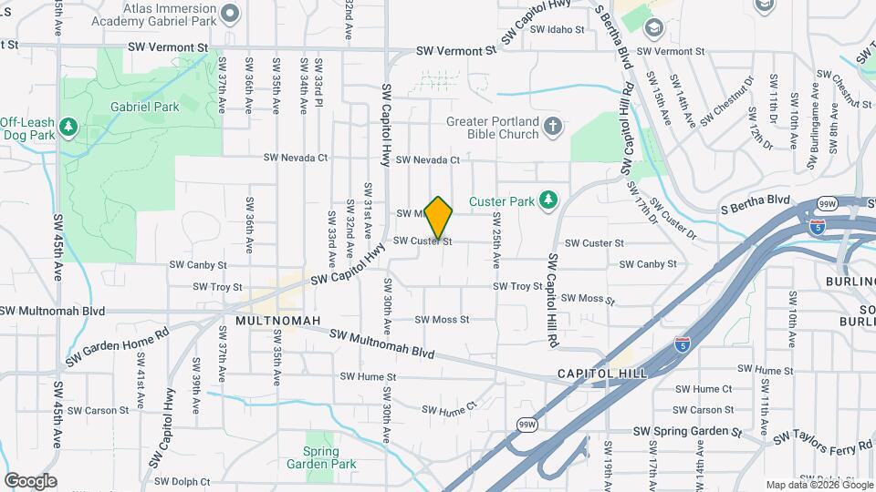 2716 SW Custer St Map and Location Details