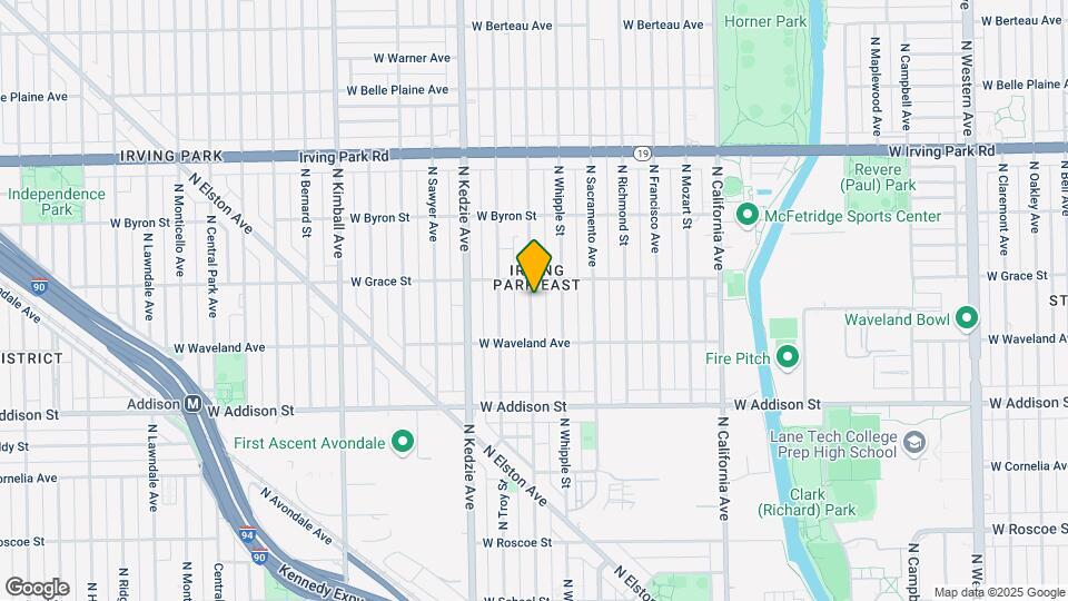 3743 N Albany Ave Map and Location Details