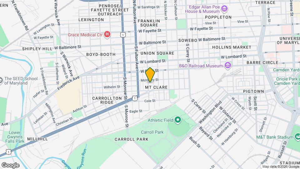 319 S Mount St Map and Location Details