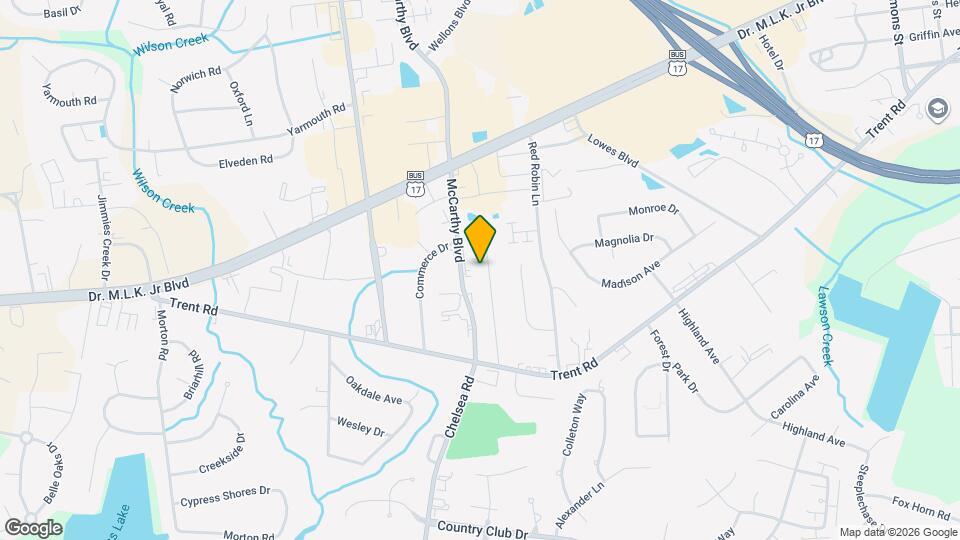 1329 Hunters Rd Map and Location Details