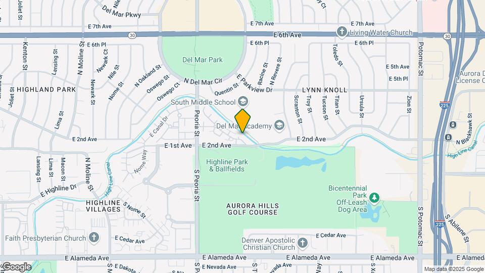 12323 E 2nd Dr. Mapa y Detalles de la Ubicación