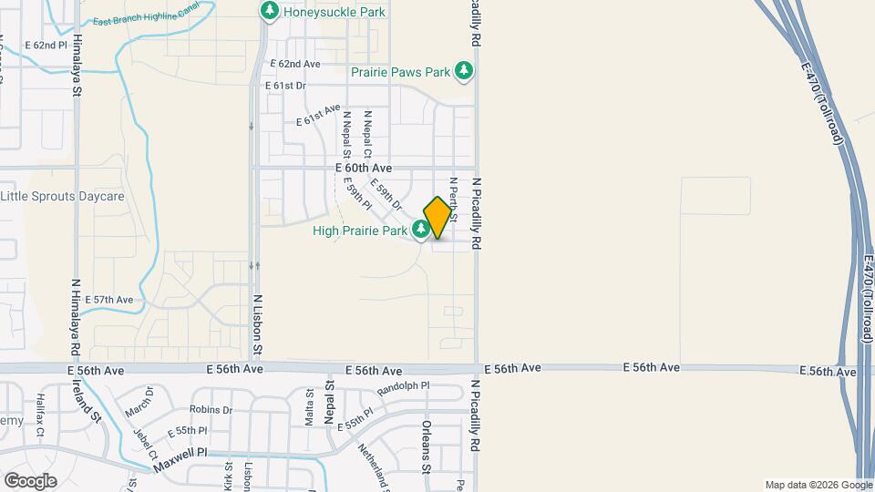 21538 E 59th Pl Mapa y Detalles de la Ubicación