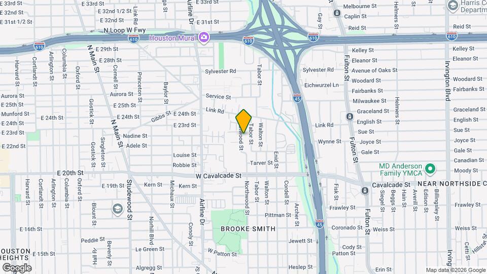 1708 Northwood St Map and Location Details