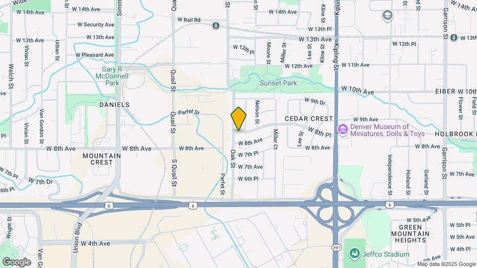 10760 W 8th Pl Map and Location Details