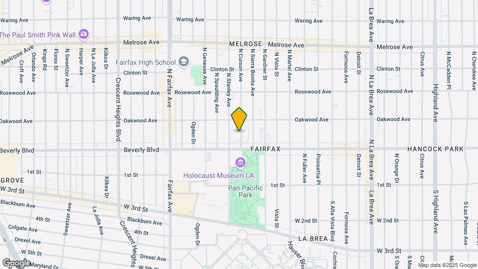 337 N Curson Ave Map and Location Details