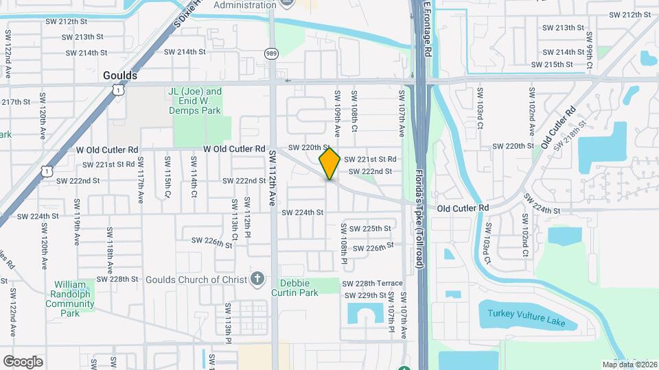 22205 SW 109th Ct Mapa y Detalles de la Ubicación