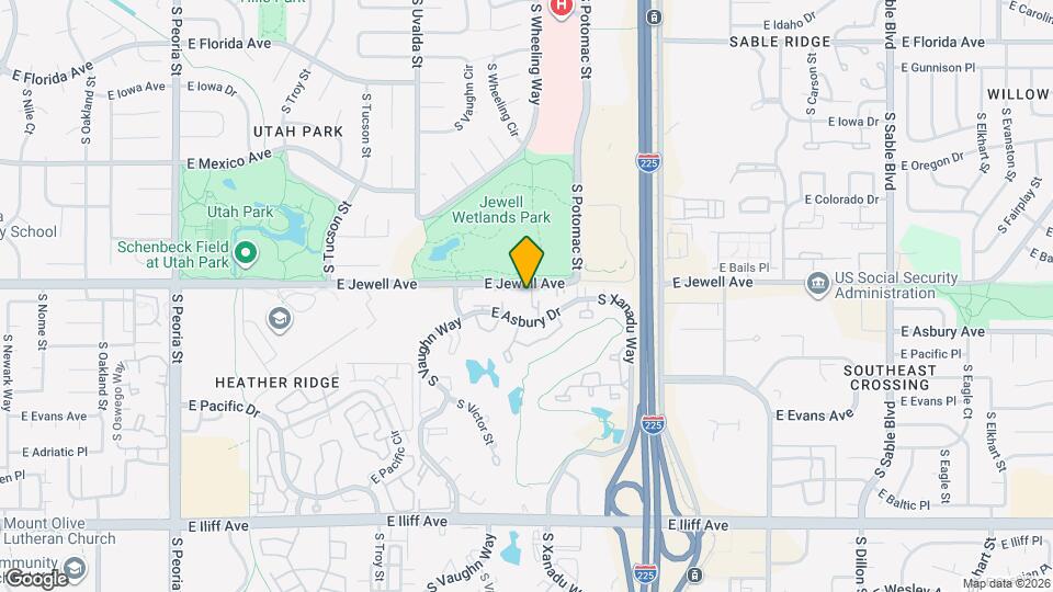 13352 E Jewell Ave, Unit 104 Map and Location Details